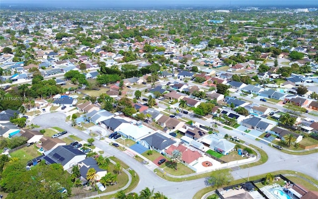 drone / aerial view with a residential view