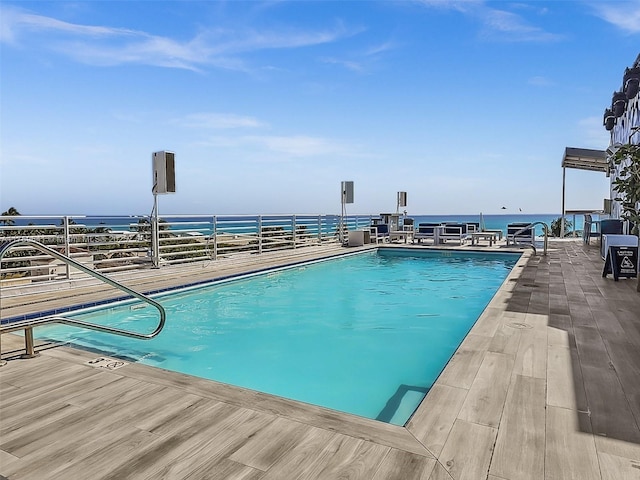 pool featuring a water view