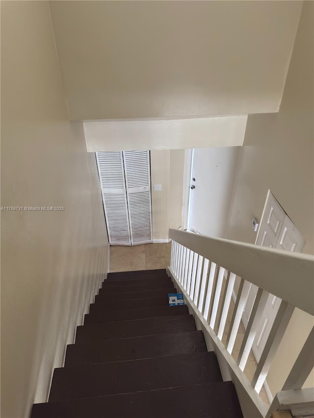 view of stairway