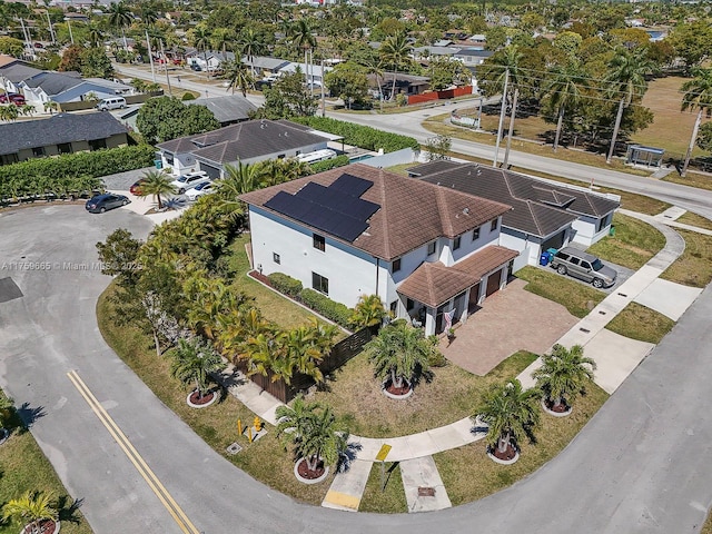 bird's eye view with a residential view