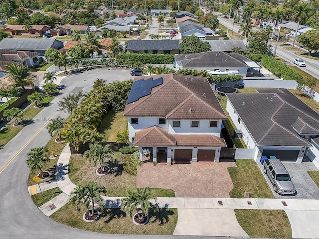 drone / aerial view with a residential view