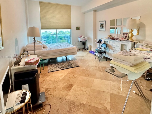 living room featuring baseboards