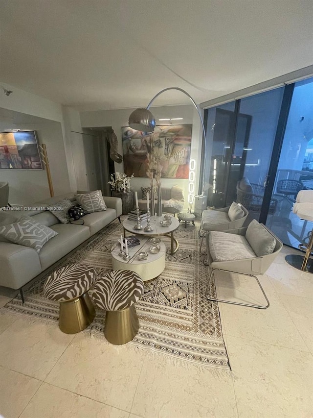3610 Yacht Club Dr Unit 1510, Aventura, FL 33180 - living area featuring a wall of windows