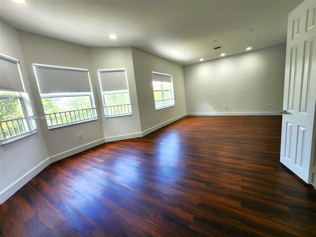 4951 SW 158th Ave, Miramar, FL 33027 - spare room featuring dark wood-style floors and recessed lighting
