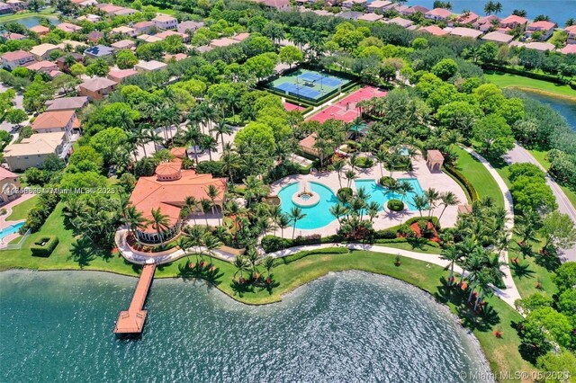 4951 SW 158th Ave, Miramar, FL 33027 - aerial perspective of suburban area featuring a large body of water and a pool