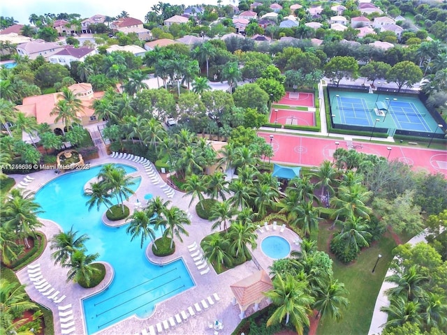 4951 SW 158th Ave, Miramar, FL 33027 - bird's eye view of a pool