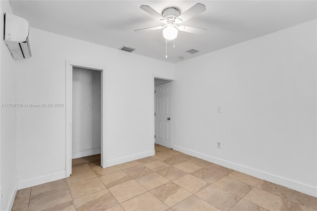 2810 NW 171st Ter, Miami Gardens, FL 33056 - unfurnished bedroom with a wall unit AC and ceiling fan