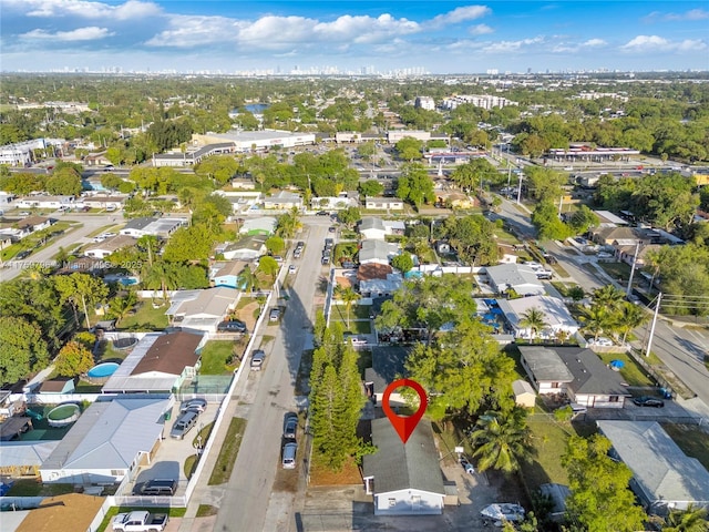 aerial view with a residential view