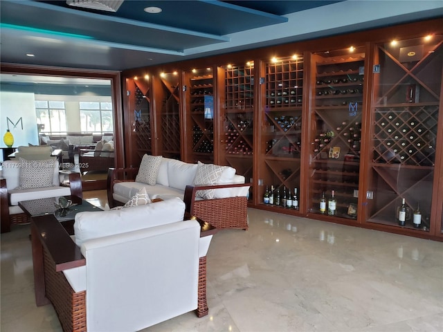 view of wine room