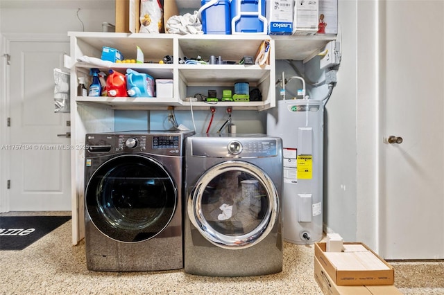 17 Boxwood Rd, Hollywood, FL 33021 - laundry area with water heater, laundry area, and washer and clothes dryer