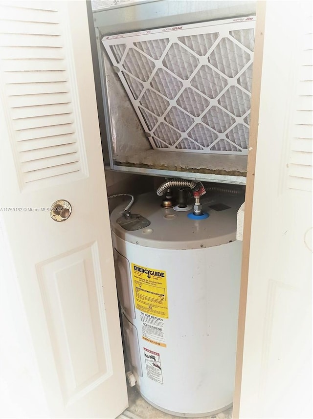 room details featuring water heater