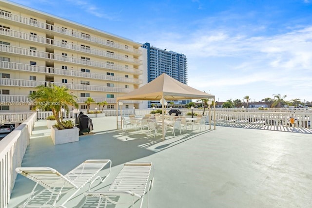 view of patio with a gazebo