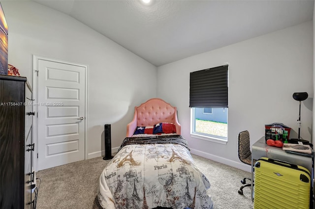 5338 Lugo St, Fort Pierce, FL 34951 - bedroom featuring lofted ceiling, carpet flooring, and baseboards