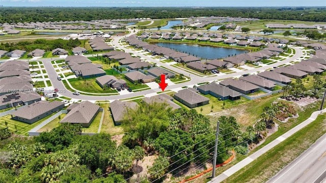 5338 Lugo St, Fort Pierce, FL 34951 - birds eye view of property featuring a residential view and a water view