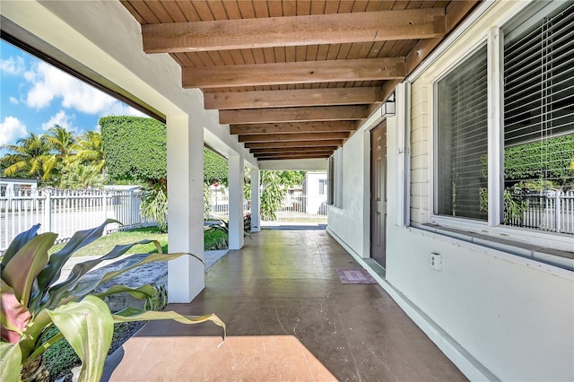 view of patio with fence