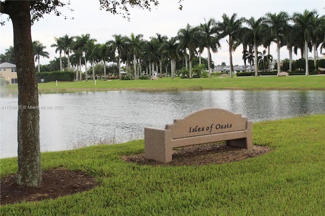 view of water feature