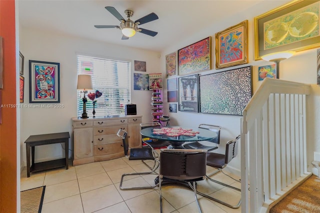 2853 SE 1st Dr Unit 4, Homestead, FL 33033 - tiled dining area featuring ceiling fan