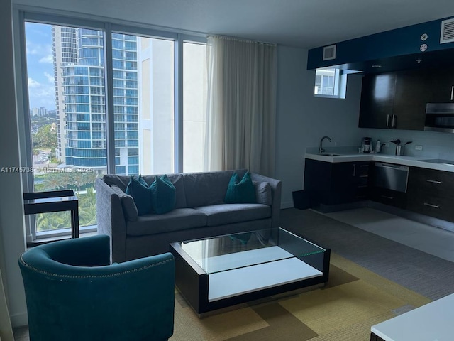 17315 Collins Ave Unit 1107, Sunny Isles Beach, FL 33160 - living area featuring a city view