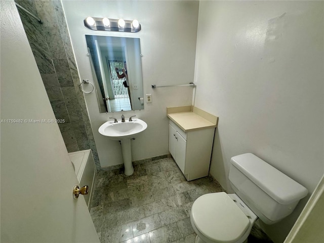 10023 SW 77th Ct, Miami, FL 33156 - bathroom with toilet and bathing tub / shower combination