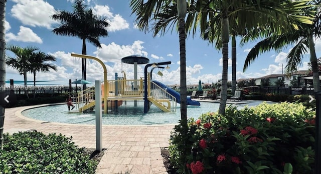 view of community jungle gym