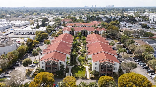 bird's eye view with a residential view