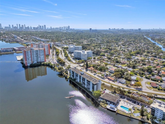 1175 NE Miami Gardens Dr Unit 610, Miami, FL 33179 - bird's eye view of skyline and a nearby body of water