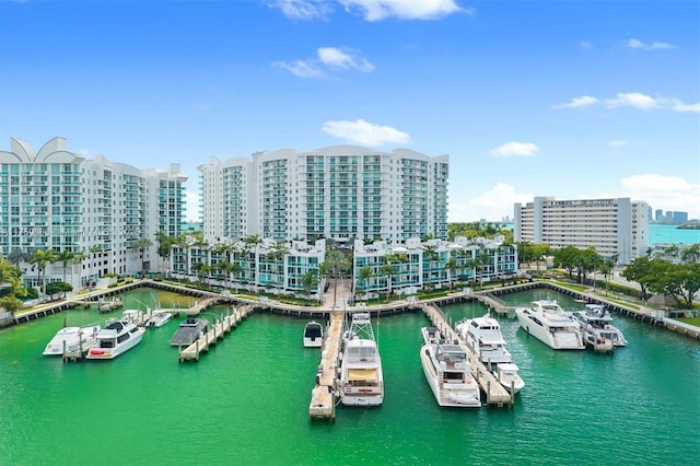 water view featuring a city view