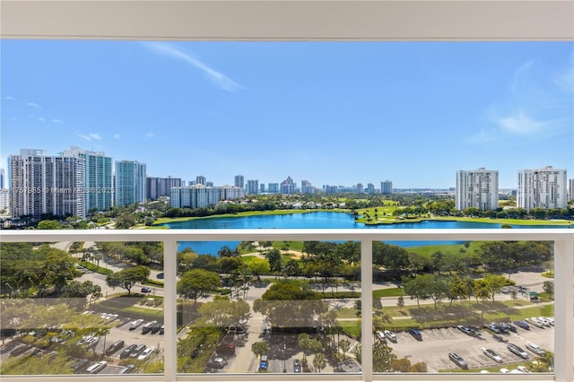 water view featuring a view of city