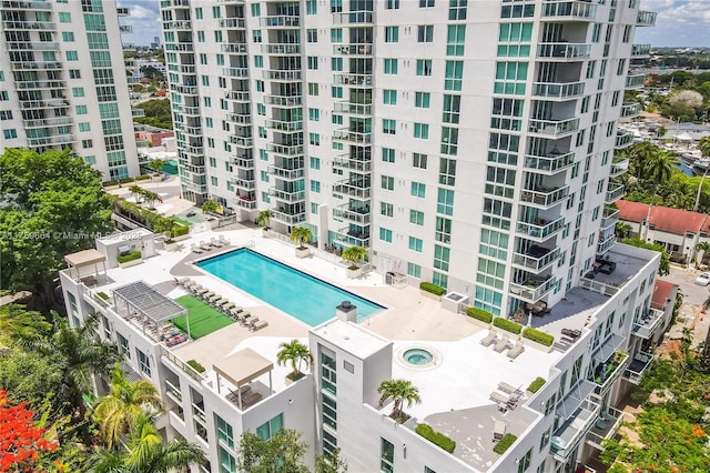 community pool featuring a patio