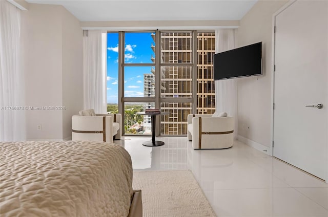 view of tiled bedroom