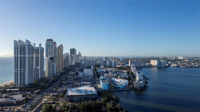 view of city featuring a water view