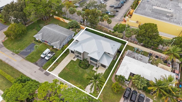 drone / aerial view featuring a residential view