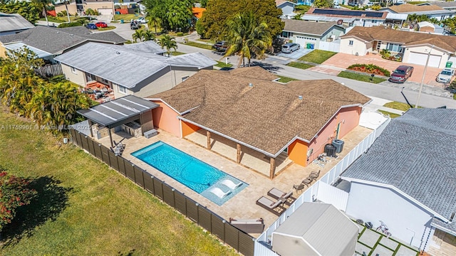 bird's eye view featuring a residential view