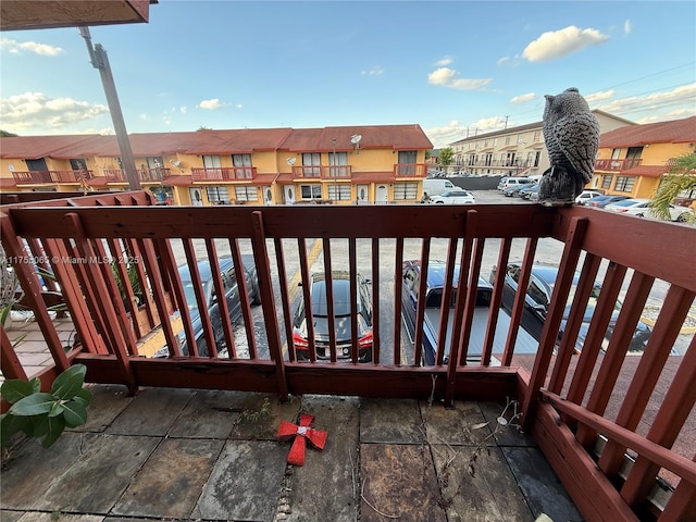 balcony featuring a residential view