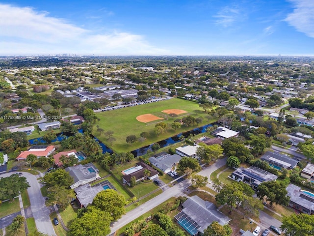 aerial view featuring a residential view
