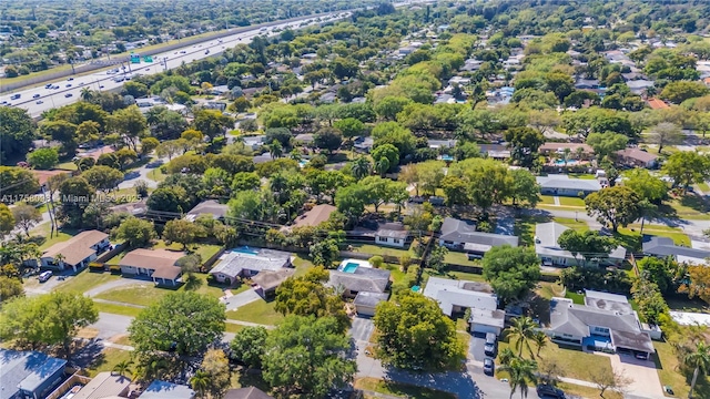 aerial view featuring a residential view