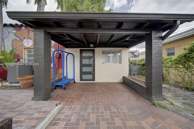 view of patio with fence