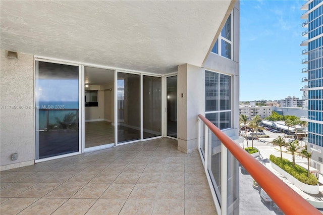 balcony with a city view