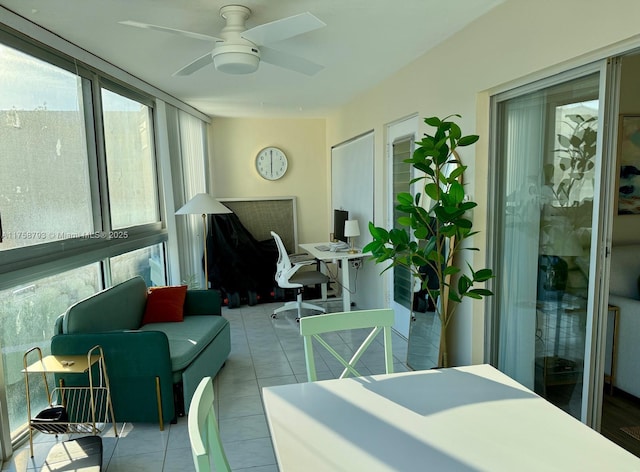 view of sunroom