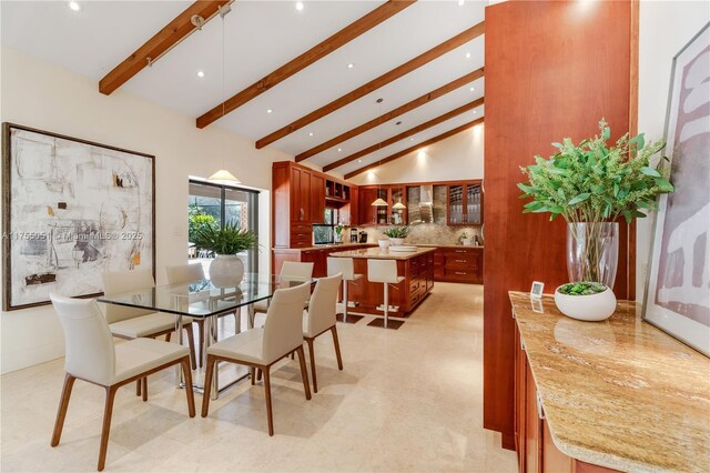 5780 Magnolia Ln, Coral Gables, FL 33156 - dining space featuring recessed lighting and light flooring