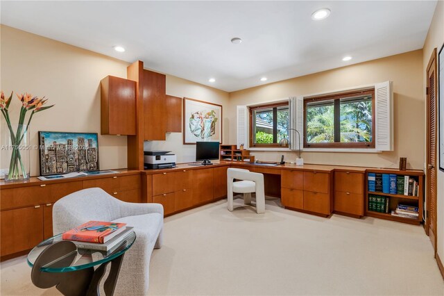 5780 Magnolia Ln, Coral Gables, FL 33156 - office area with recessed lighting and light colored carpet