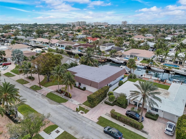 bird's eye view with a residential view