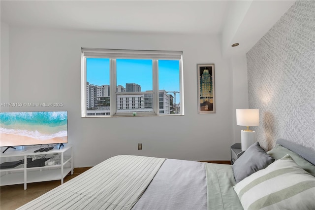 bedroom with baseboards