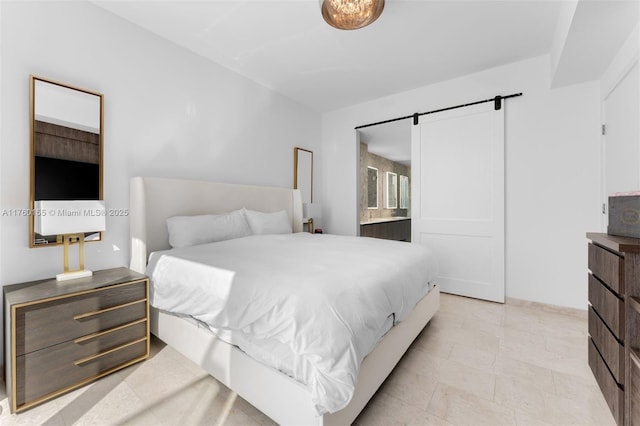 68 SE 6th St Unit 1404, Miami, FL 33131 - bedroom with a barn door