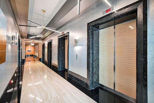 950 Brickell Bay Dr Unit 3605, Miami, FL 33131 - corridor with a textured wall