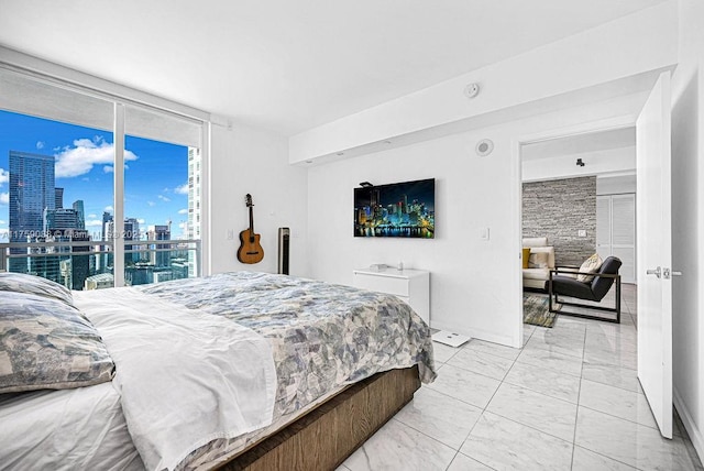 950 Brickell Bay Dr Unit 3605, Miami, FL 33131 - bedroom with a view of city and expansive windows