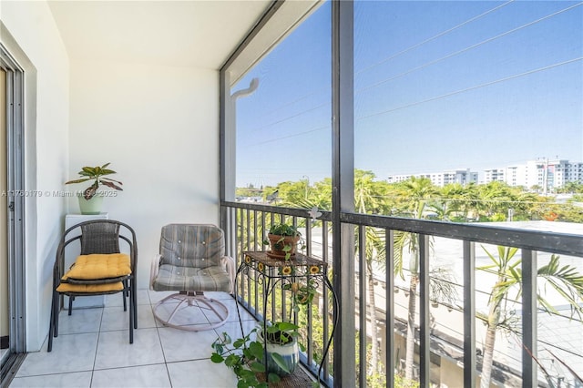 balcony featuring a city view