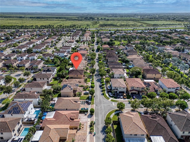 birds eye view of property featuring a residential view