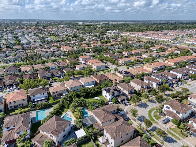 bird's eye view with a residential view