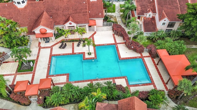 view of pool featuring a patio area